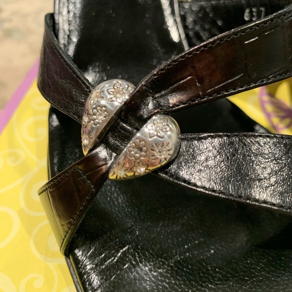 Brighton Roxann Black 3 in heels/sandals sz 9M - Picture 2 of 6